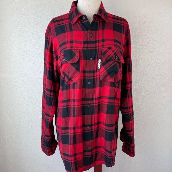 Port Authority Eight Eight Buffalo Plaid Button Down Shirt Size L EUC - Picture 1 of 9